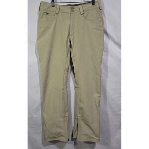 Burton Snowboard Pants Dhaka Living Lining Mens Medium Green Vented Shell Clips